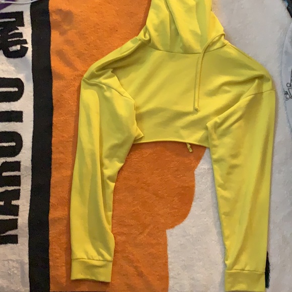 Cropped Yellow Hoodie - Picture 2 of 2